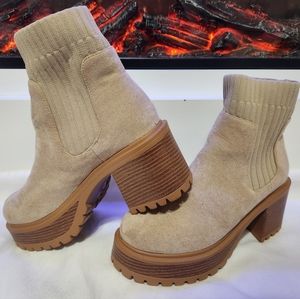 Tan booties